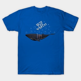 Save the Whales Sticker T-shirt Pillow T-Shirt